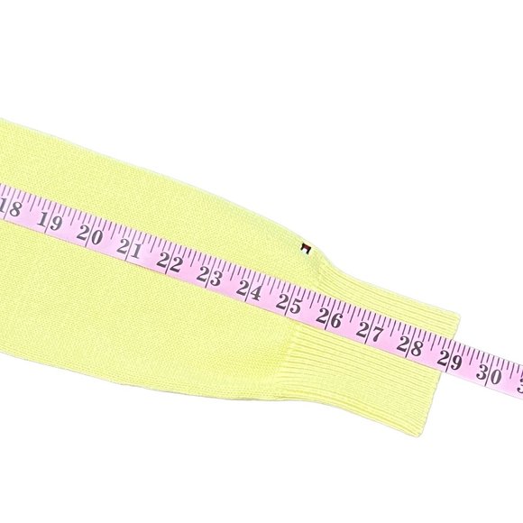 Tommy Hilfiger Vtg Y2K NOS Lightweight Knit Womens Yellow Crewneck Sweater Sz M - Picture 7 of 9